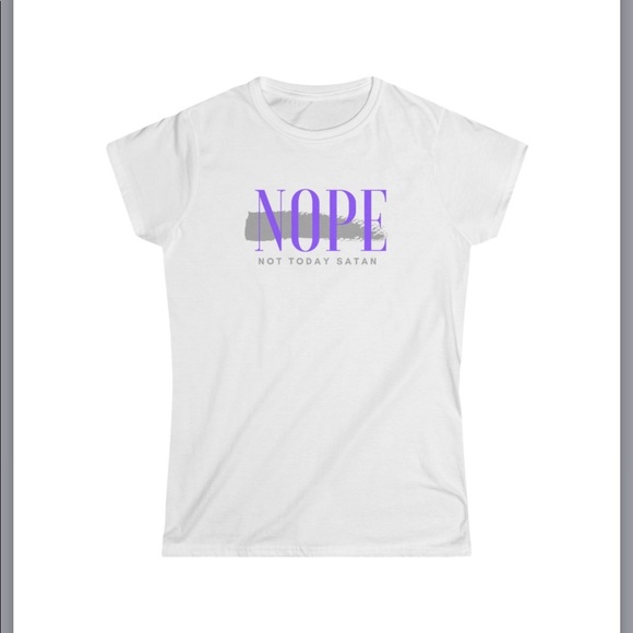 NOPE T-shirt in Black, Gray, or White - Picture 3 of 3